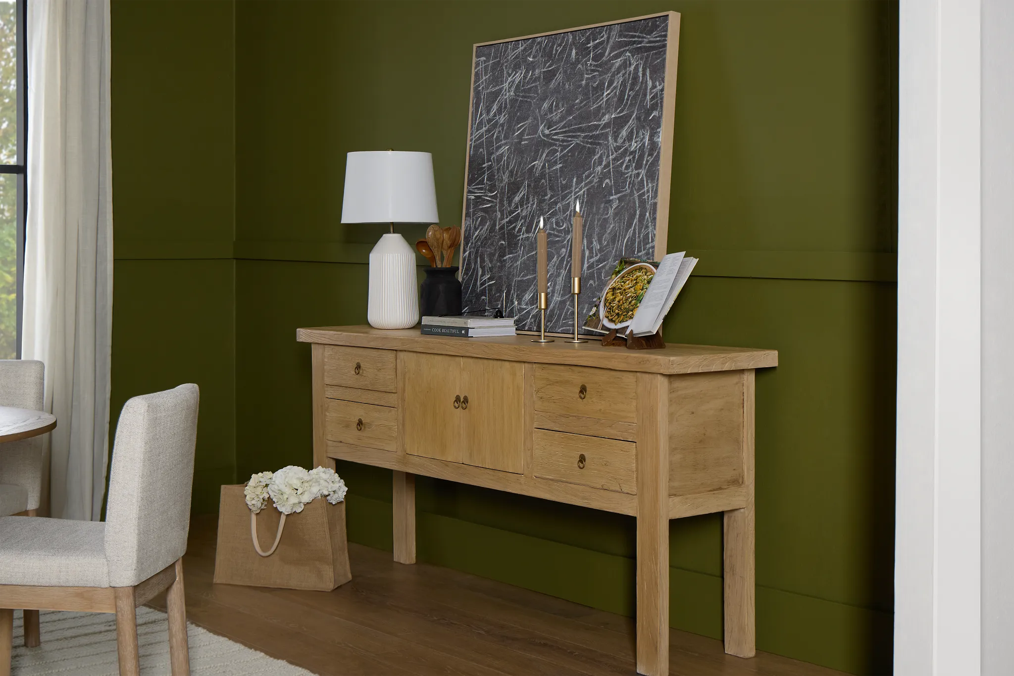 Hazel Light Tone 4-drawer Console Table