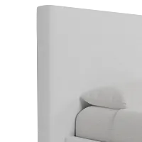 Grayton Suave White 54" Upholstered Platform Bed