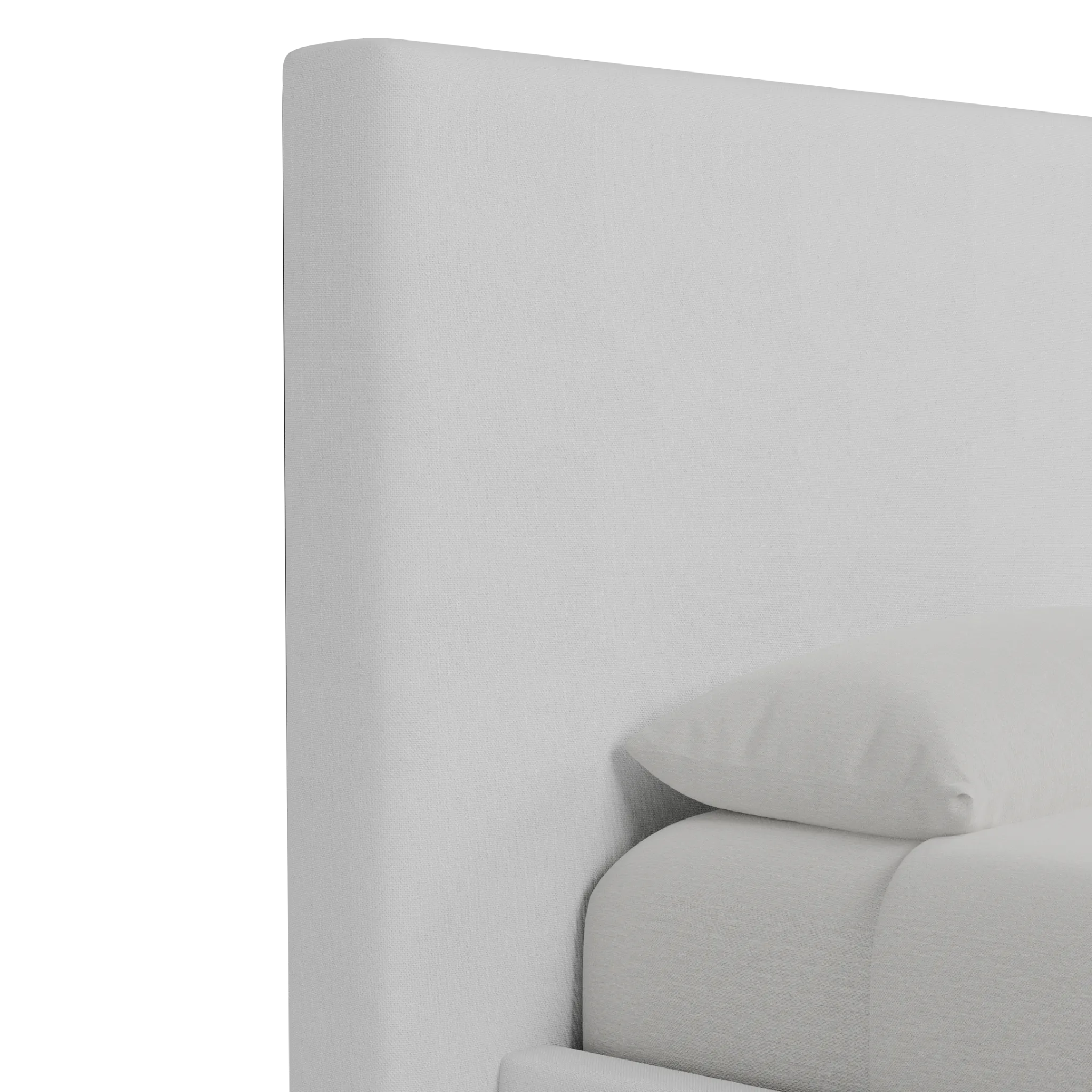 Grayton Suave White 54" Upholstered Platform Bed