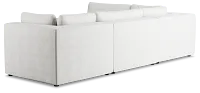 Destin Sutton White Fabric 5pc Bumper Sectional