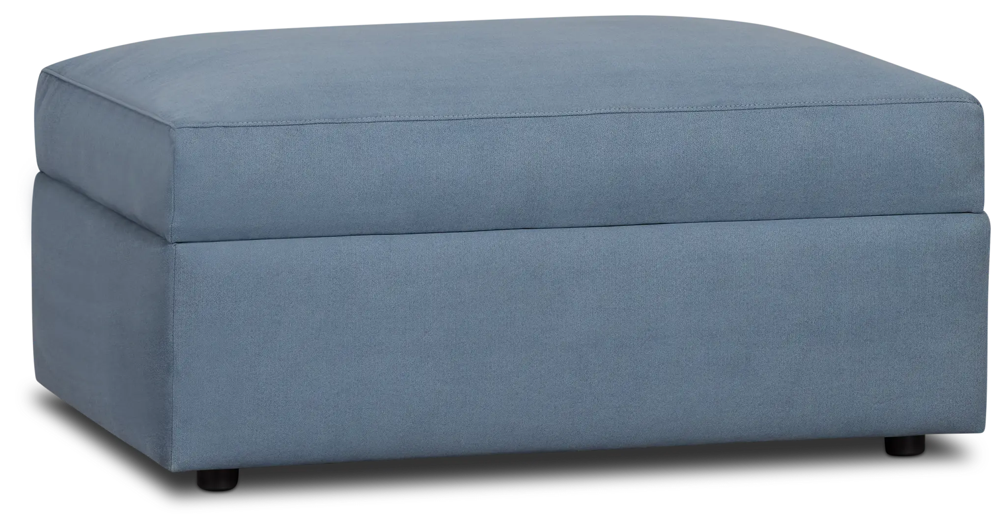 Hudson Blue Fabric Storage Ottoman Hudson Blue Fabric Storage Ottoman
