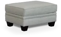 Avery Light Green Fabric Ottoman