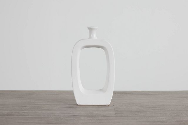 Dewey White Medium Vase