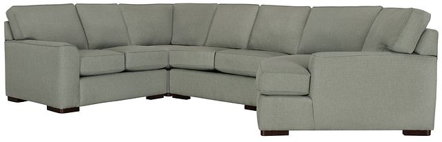 Austin Green Fabric Small Right Cuddler Sectional (0)