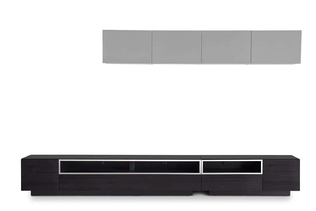Vancouver 134" Dark Tone Gray 6-piece Right Modular Entertainment Wall Vancouver 134" Dark Tone Gray 6-piece Right Modular Entertainment Wall