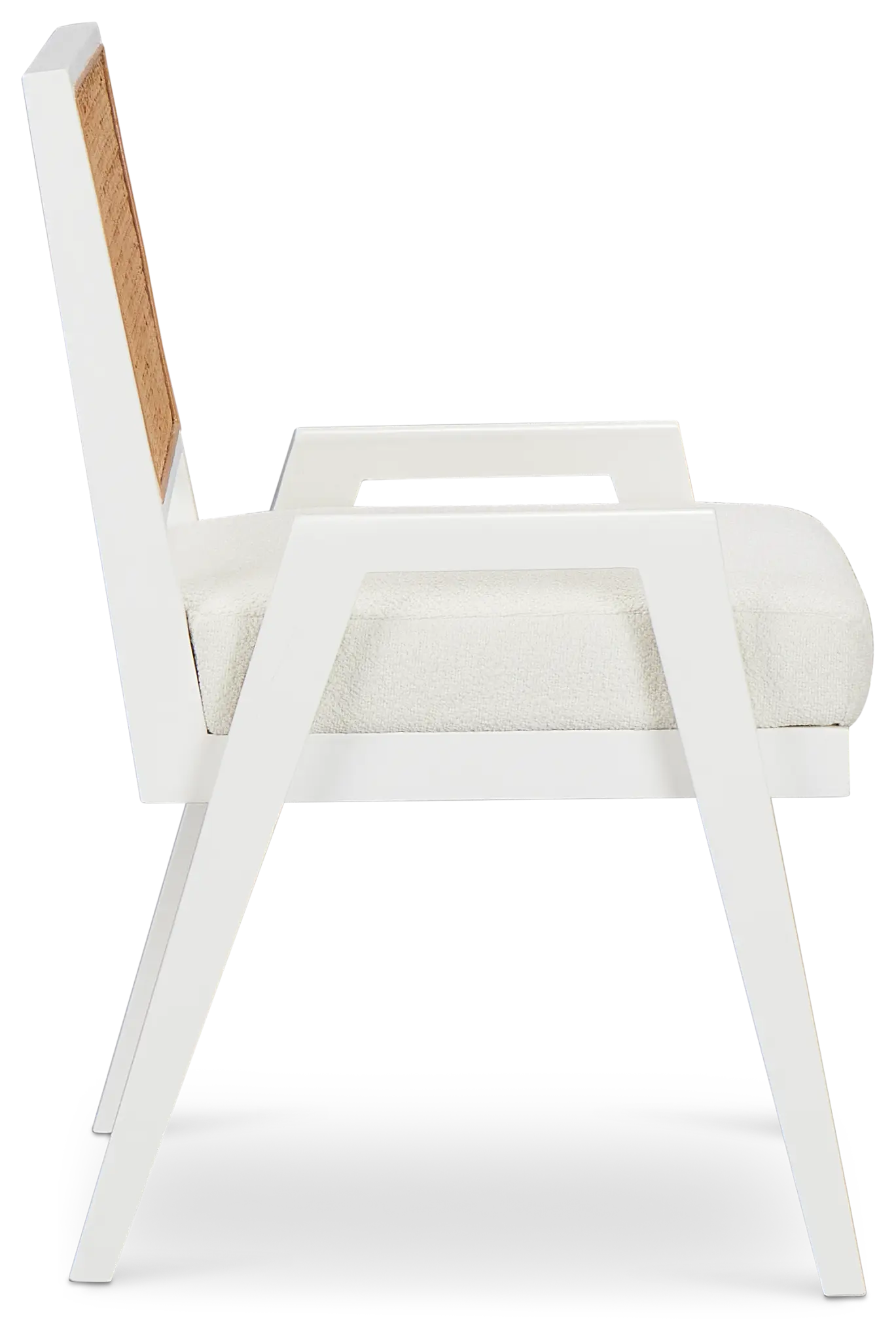 Malibu White Woven Upholstered Arm Chair Malibu White Woven Upholstered Arm Chair