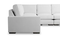Edgewater Suave White Medium Two-arm Sectional