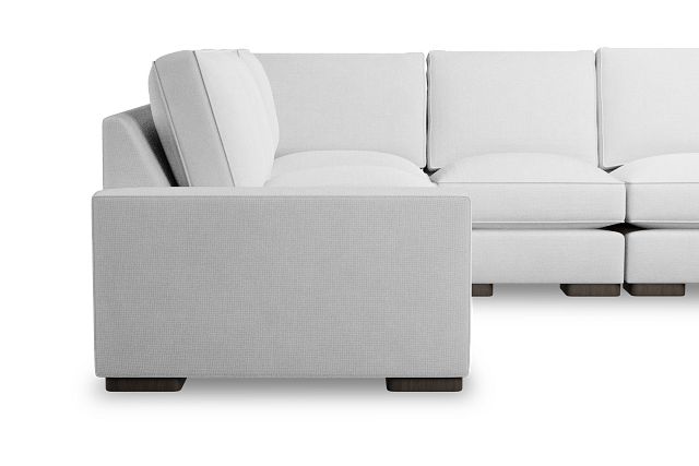 Edgewater Suave White Medium Two-arm Sectional