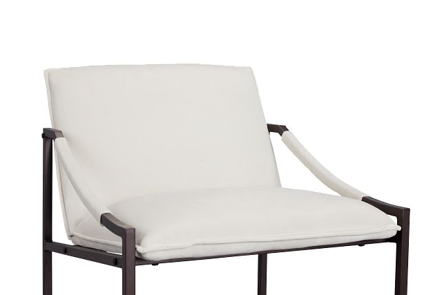 Penelope White Velvet Accent Chair