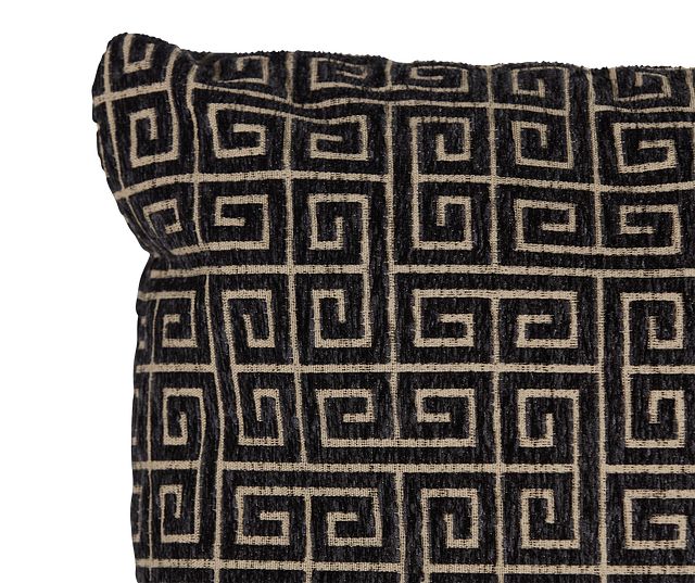 Keys Black 18" Square Accent Pillow