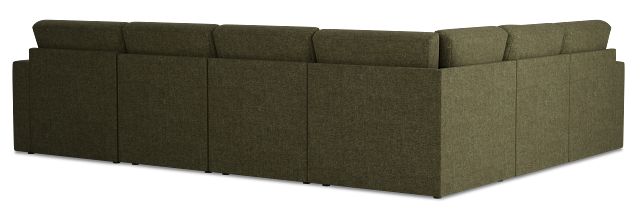 Citymod Green Fabric Medium Right Chaise Sectional