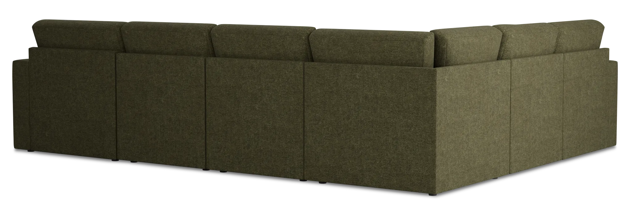 Citymod Green Fabric Medium Right Chaise Sectional