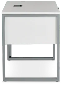 Clark White Dropdwn Dr Desk