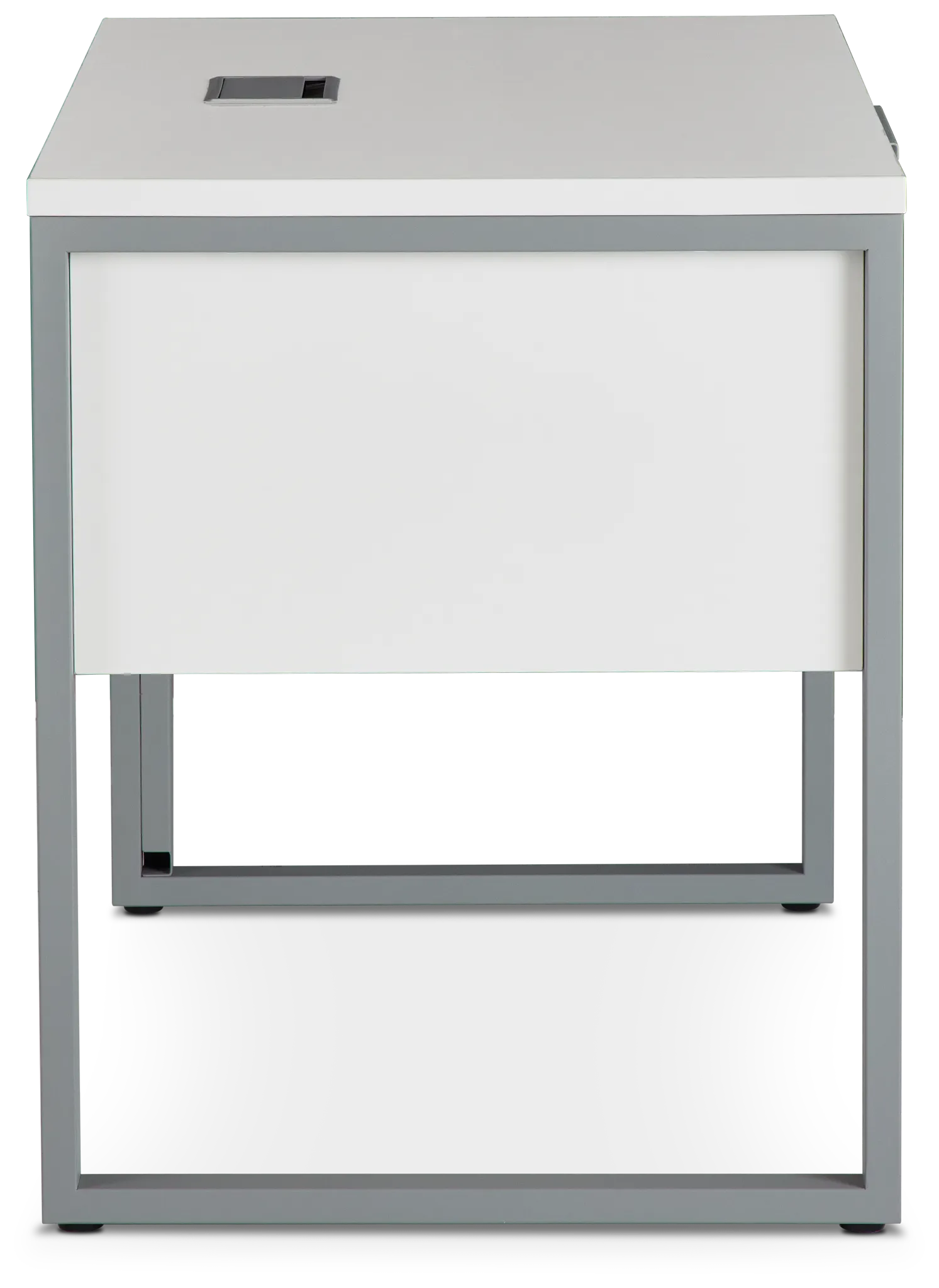 Clark White Dropdwn Dr Desk