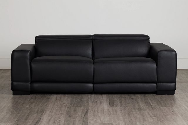 Lombardy Black Micro Power Reclining Sofa