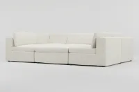 Destin Elite Ivory Fabric 6-piece Pit Sectional