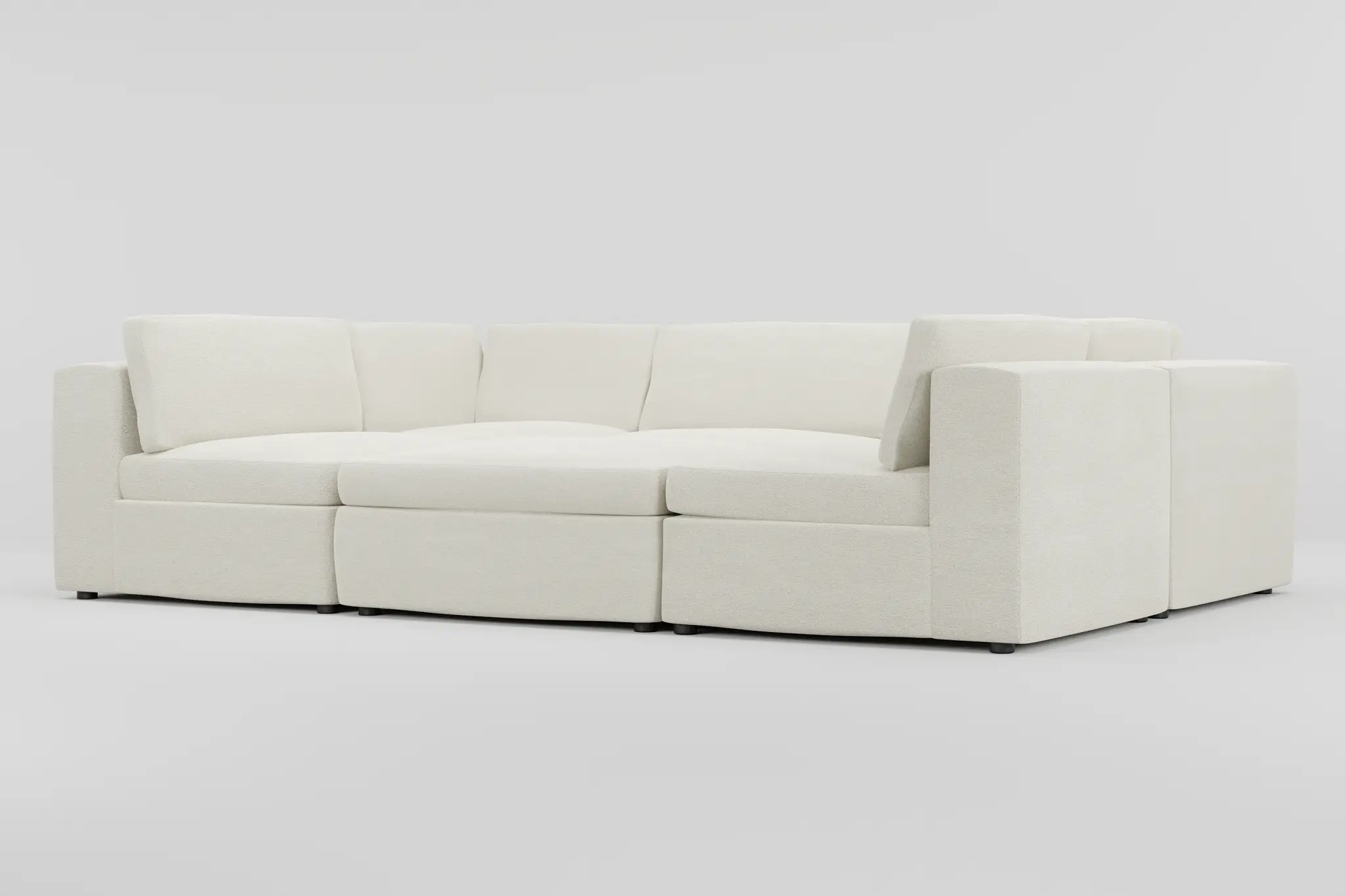 Destin Elite Ivory Fabric 6-piece Pit Sectional Destin Elite Ivory Fabric 6-piece Pit Sectional