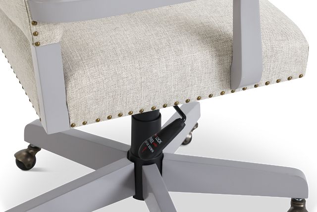 Newport Gray Wood Upholstered Desk Chair (7)