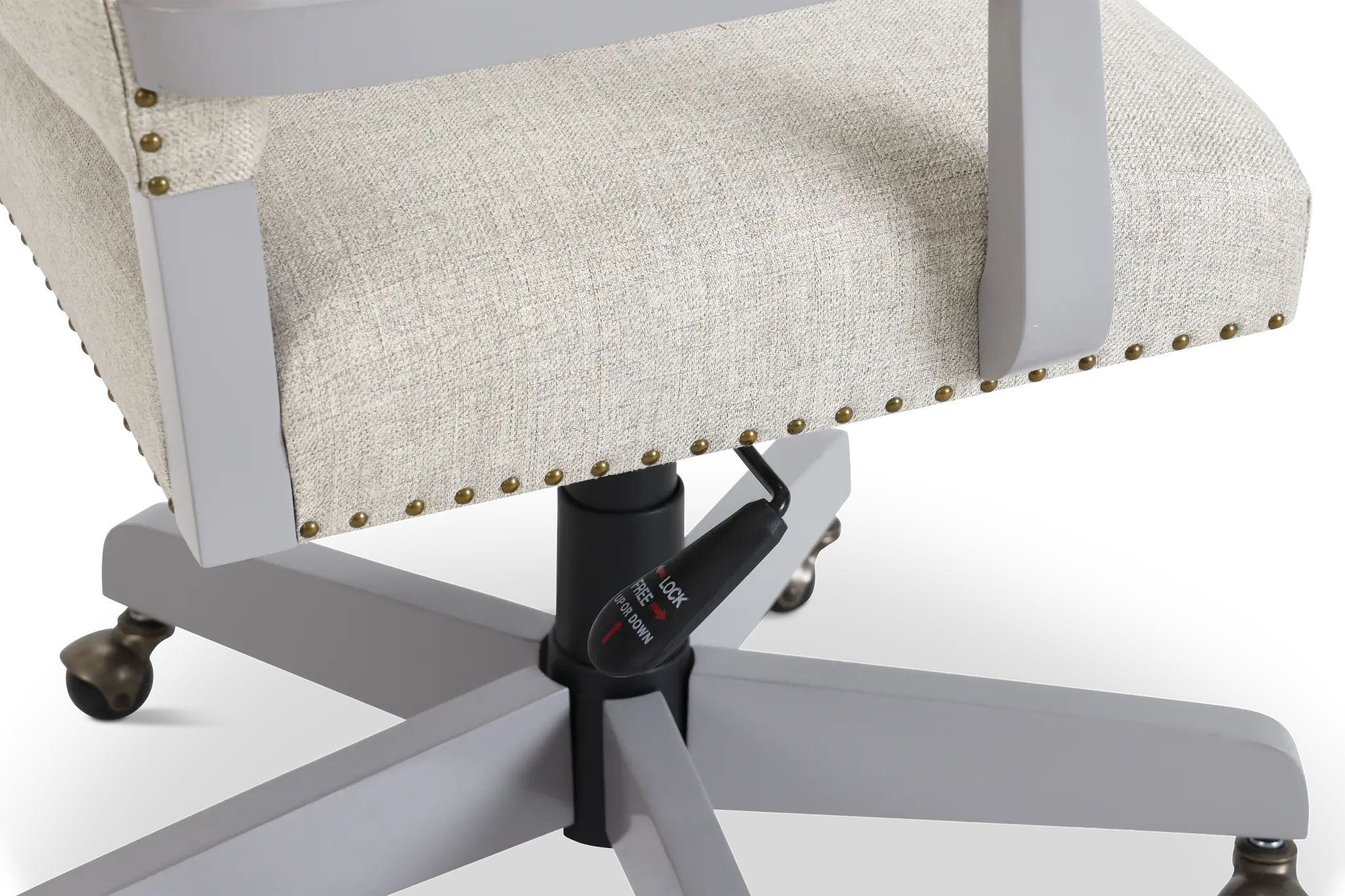 Newport Gray Wood Upholstered Desk Chair Newport Gray Wood Upholstered Desk Chair