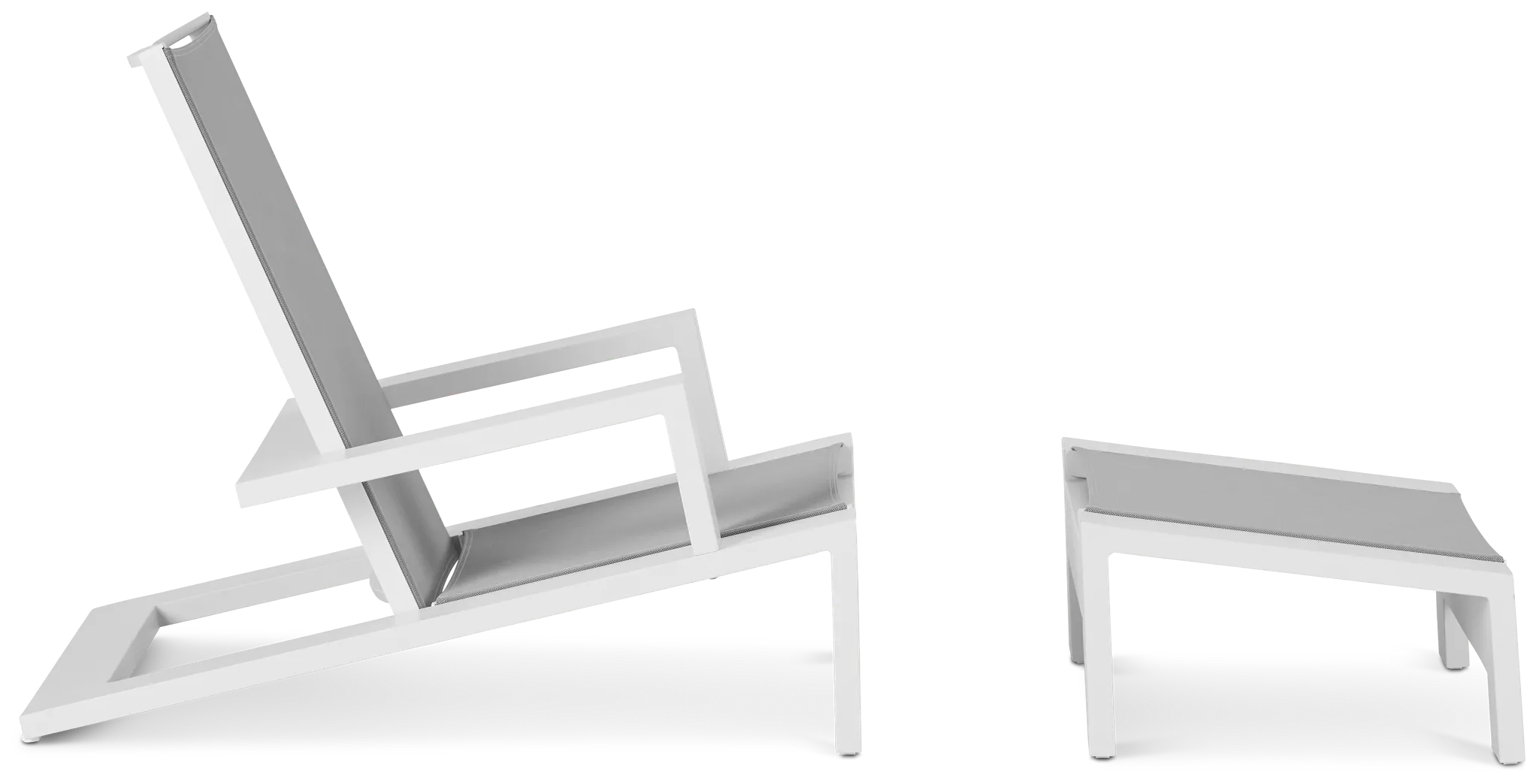 Linear White Chair & Otto