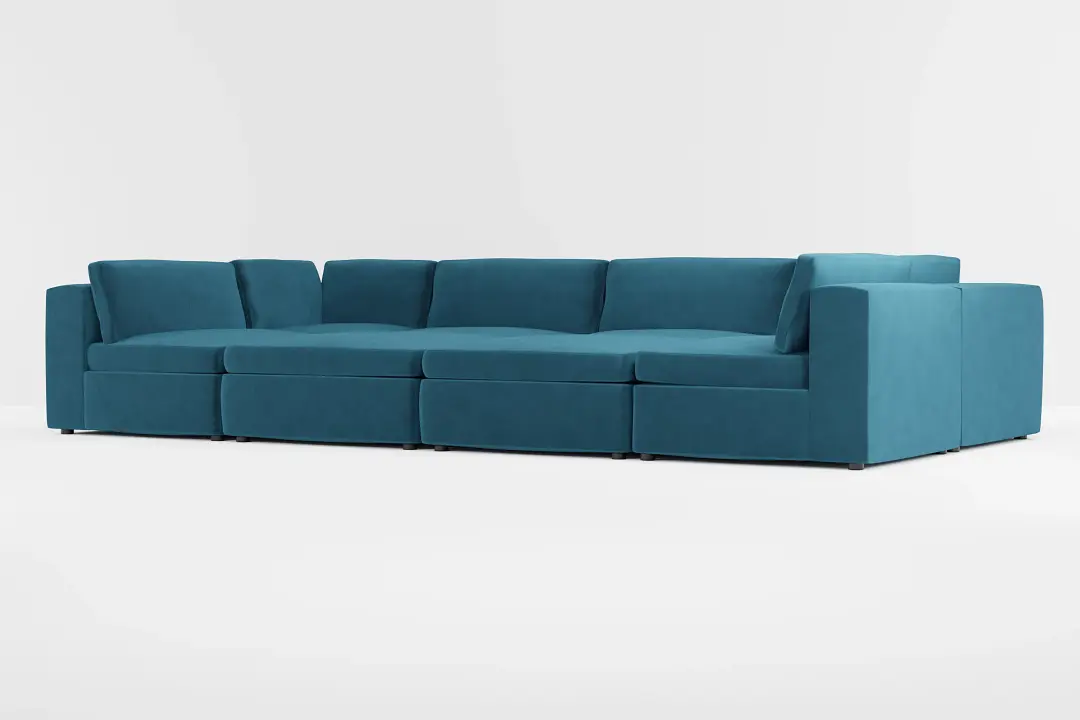 Destin Joya Teal Velvet 8-piece Pit Sectional Destin Joya Teal Velvet 8-piece Pit Sectional