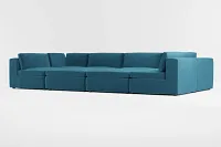 Destin Joya Teal Velvet 8-piece Pit Sectional