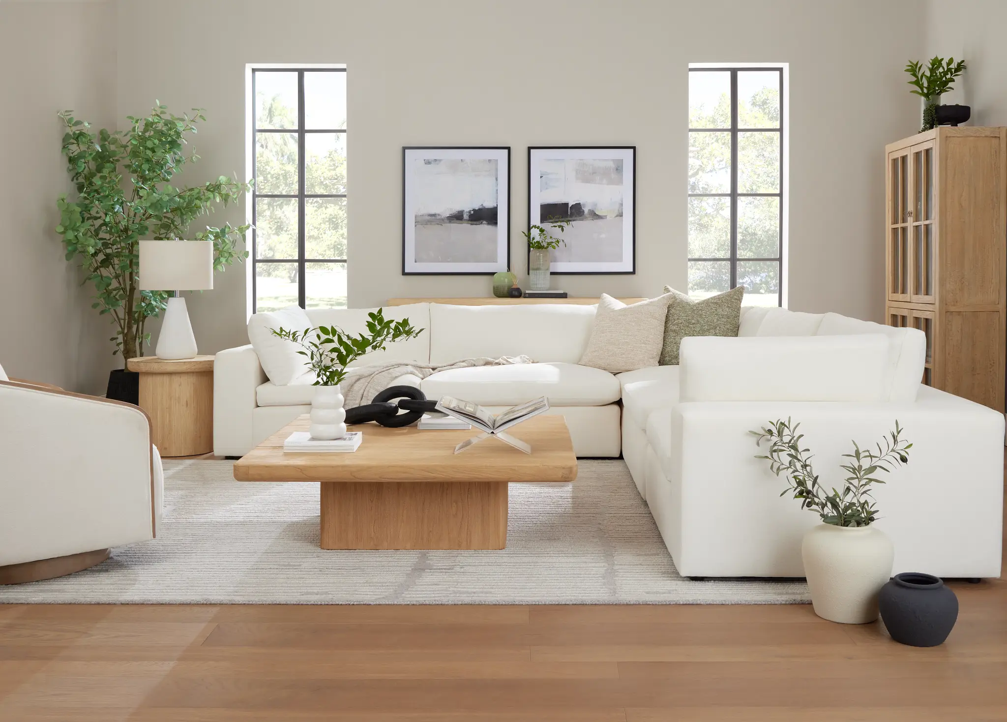 Destin Elite Ivory Fabric 5-piece Modular Sectional Destin Elite Ivory Fabric 5-piece Modular Sectional