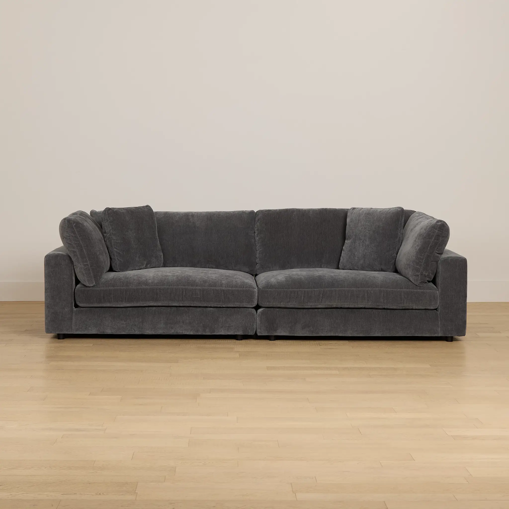 Lounge Dark Gray Fabric 2 Piece Modular Sofa Lounge Dark Gray Fabric 2 Piece Modular Sofa