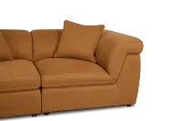 Aria Medium Brown Micro 2-piece Modular Sofa