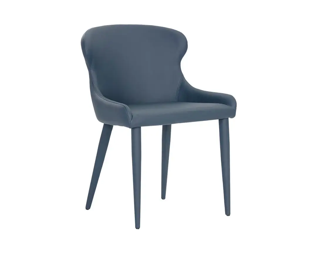 Cyrus Dark Blue Upholstered Side Chair Cyrus Dark Blue Upholstered Side Chair