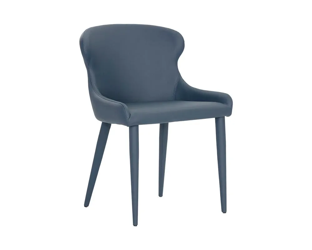 Cyrus Dark Blue Upholstered Side Chair