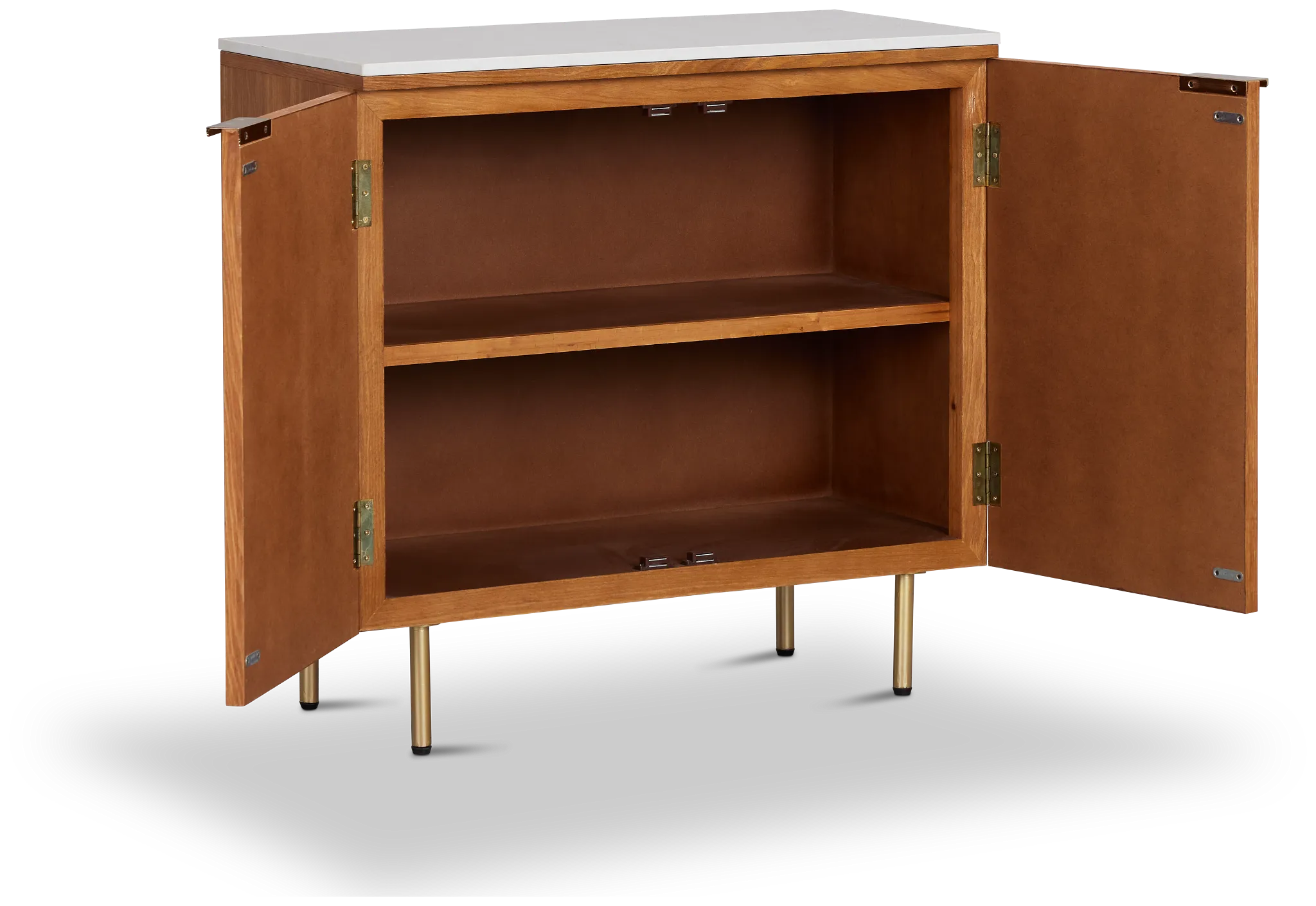 Tanner Light Tone Marble Two-door Cabinet