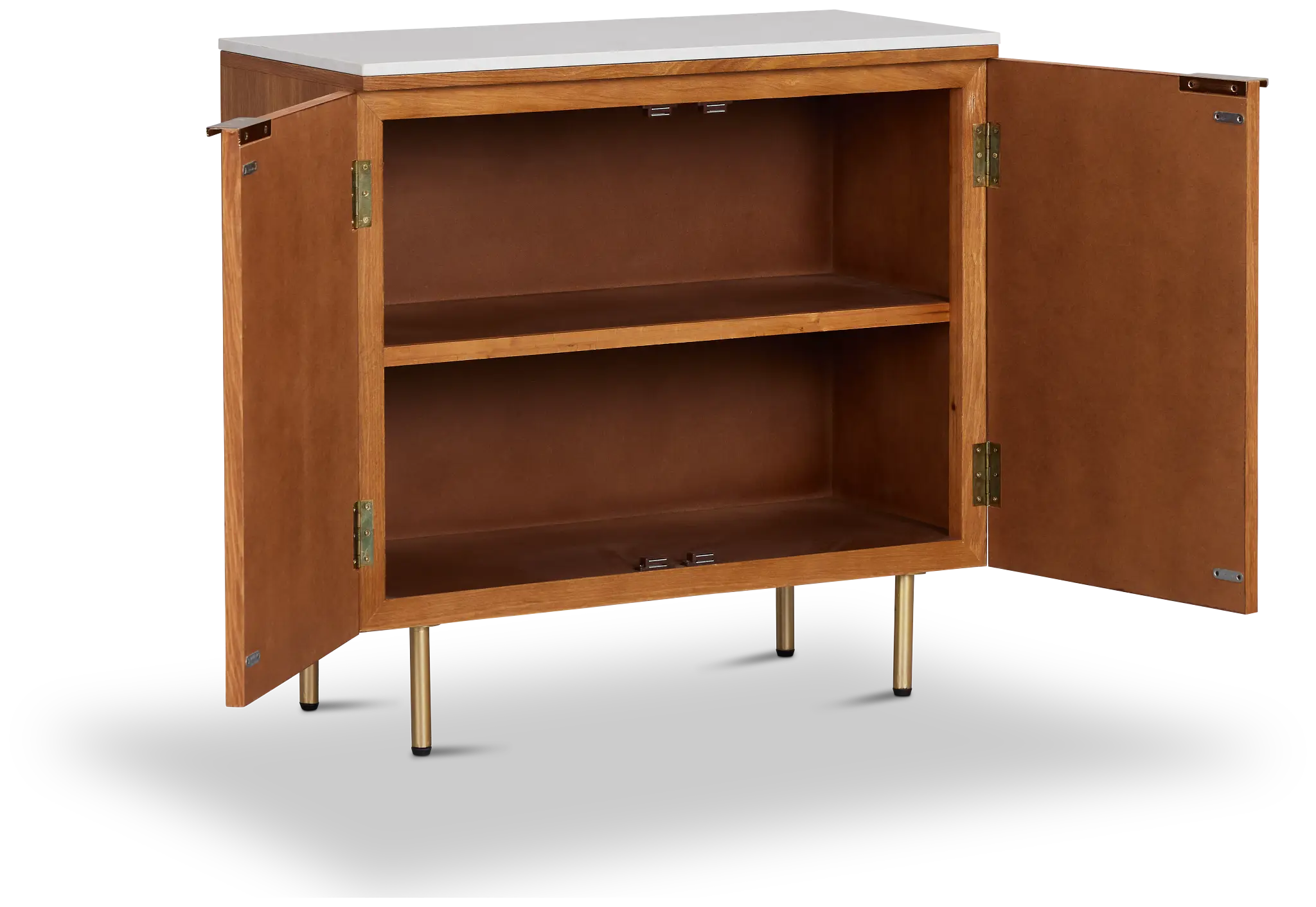 Tanner Light Tone Marble Two-door Cabinet Tanner Light Tone Marble Two-door Cabinet