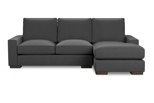 Edgewater Delray Dark Gray Right Chaise Sectional (1)