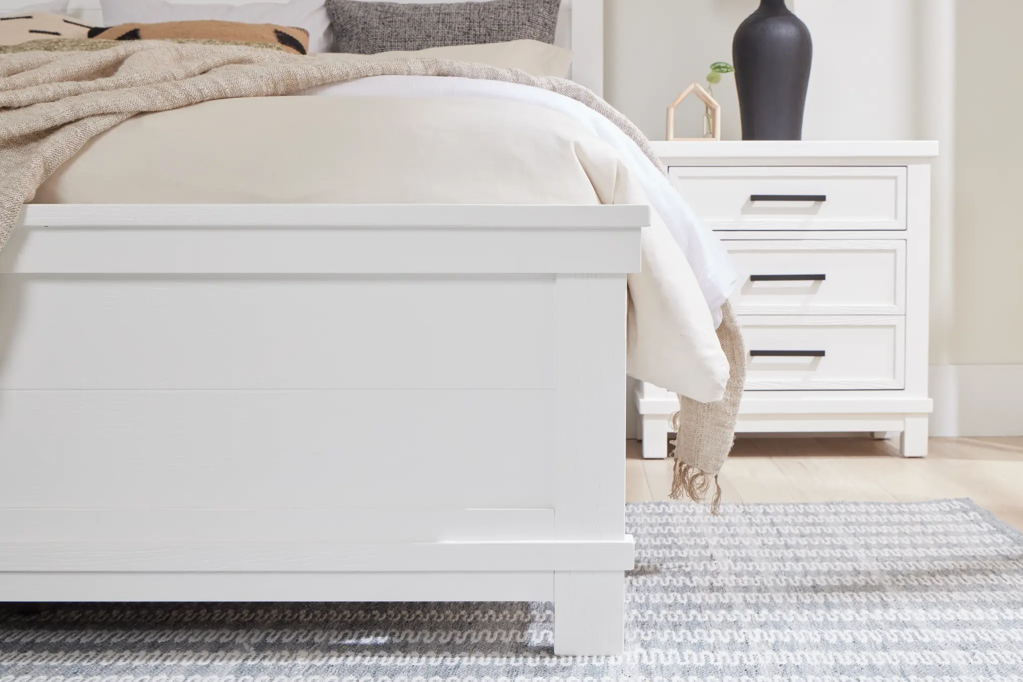 Anton White Panel Bed Anton White Panel Bed