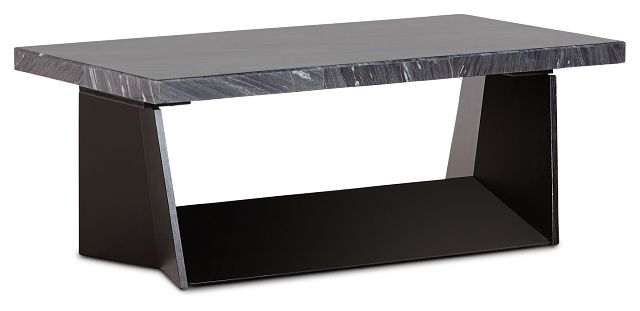 Auburn Dark Gray Marble Rectangular Coffee Table (2)