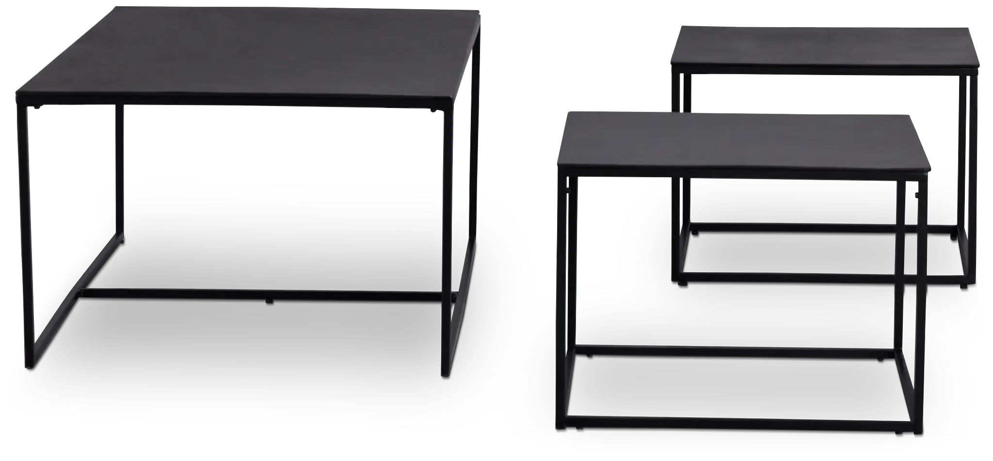 Doren Black Rect Nesting Coffee Table Doren Black Rect Nesting Coffee Table