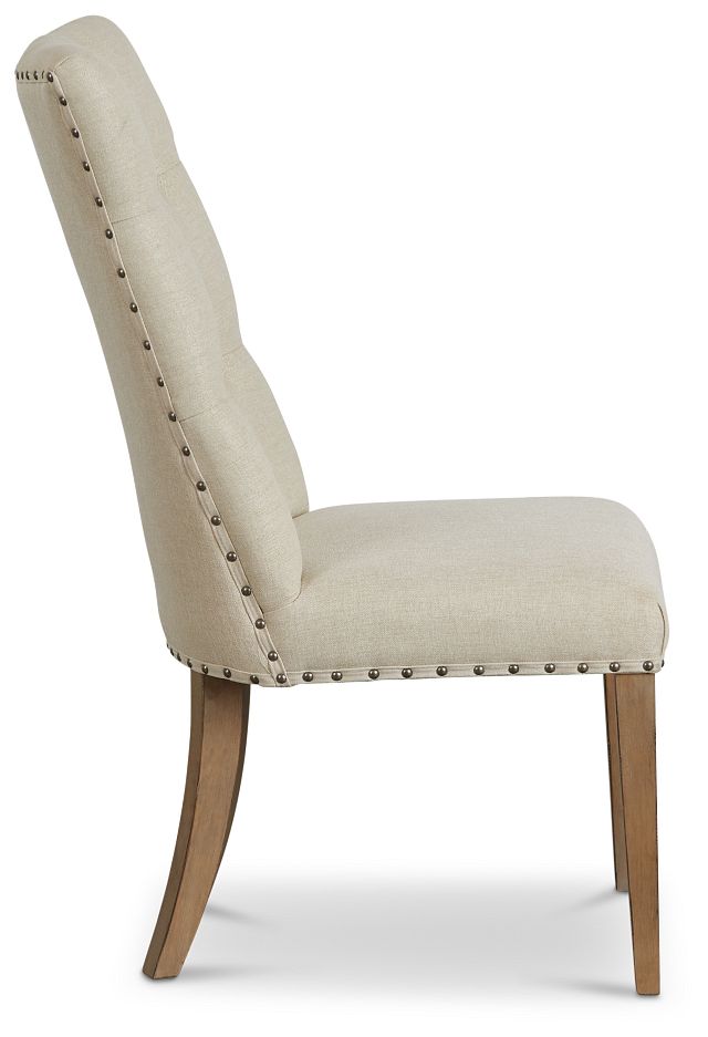 Haddie Light Tone Upholstered Side Chair (2)