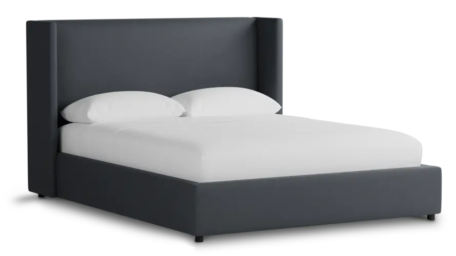 Captiva Joya Gray 48" Upholstered Shelter Bed Captiva Joya Gray 48" Upholstered Shelter Bed