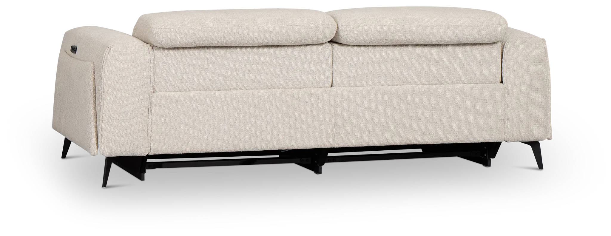 Reyna Light Beige Fabric Power Reclining Sofa