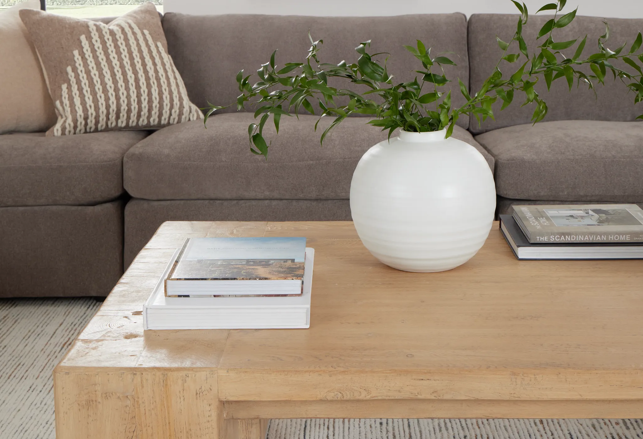 Callan Light Tone Rectangular Coffee Table