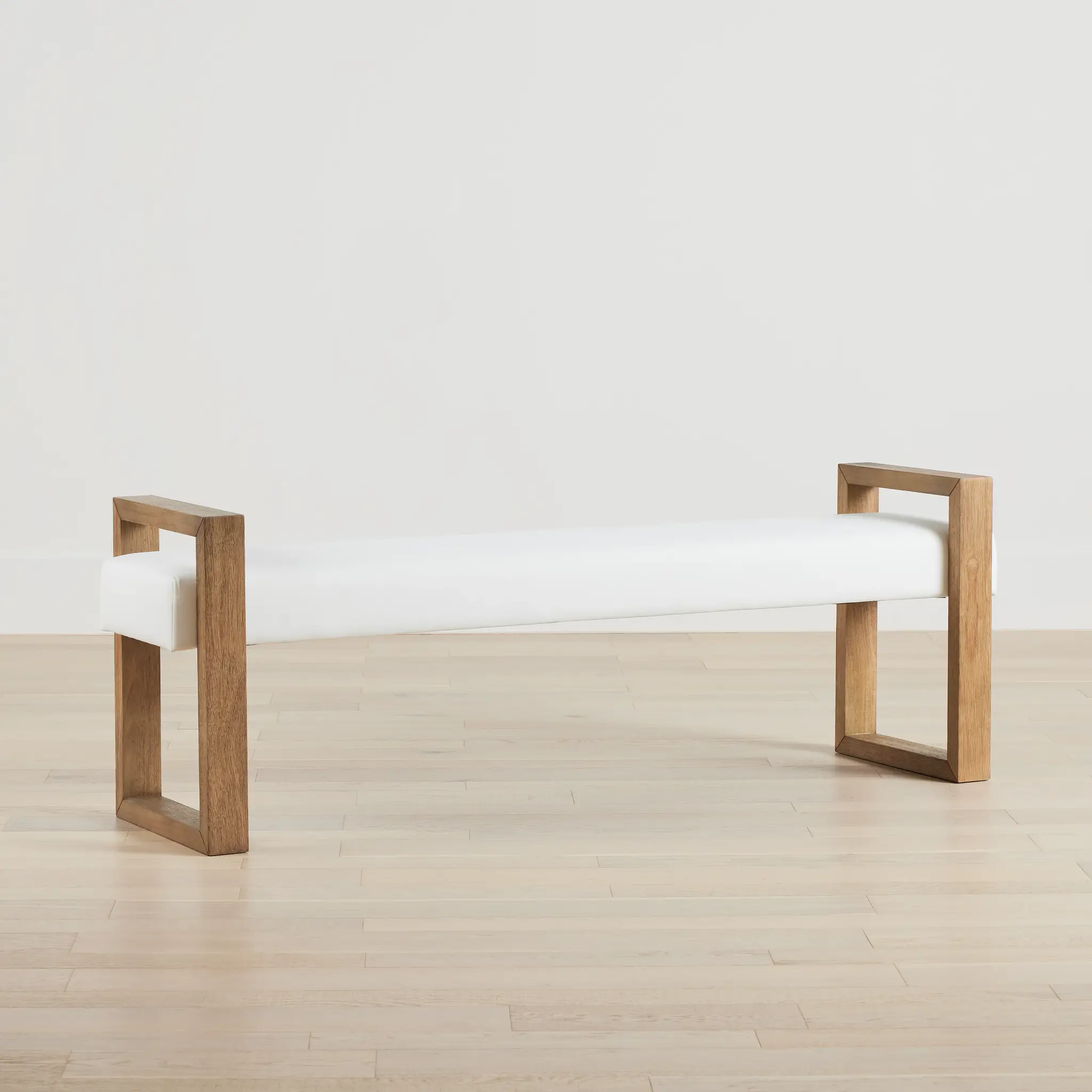 Haven White Upholstered Dining Bench Haven White Upholstered Dining Bench