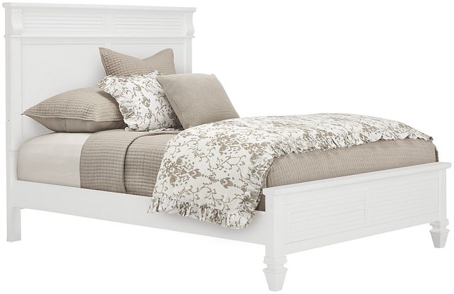 Marina White Panel Bed