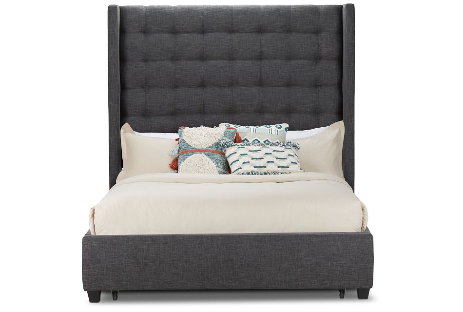 Chatham Dark Gray High Platform Storage Bed
