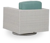 Biscayne Teal Swivel Chair