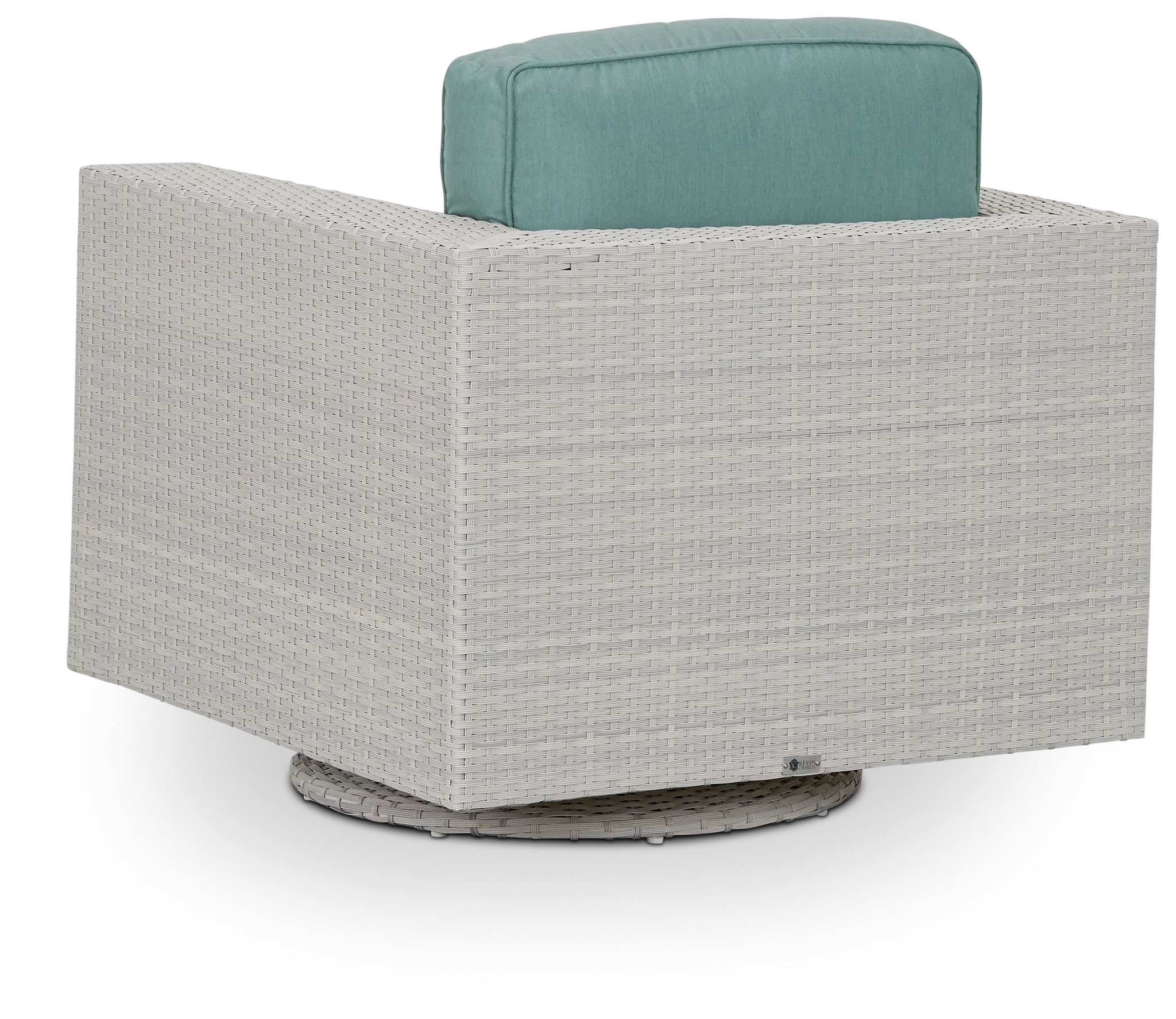 Biscayne Teal Swivel Chair