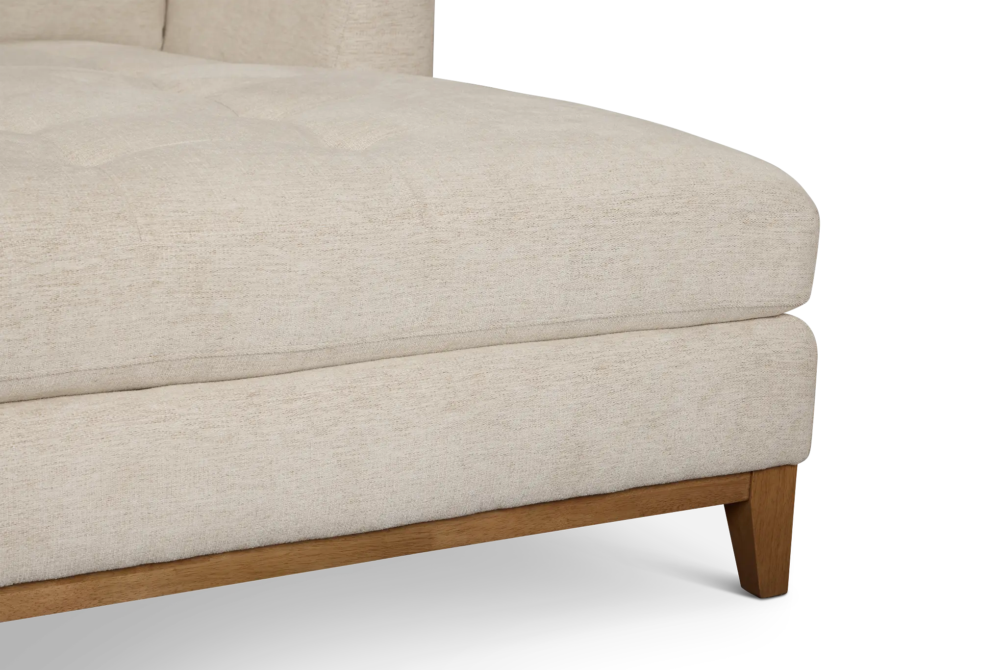 Maisie Light Beige Fabric Medium Right Chaise Sectional Maisie Light Beige Fabric Medium Right Chaise Sectional