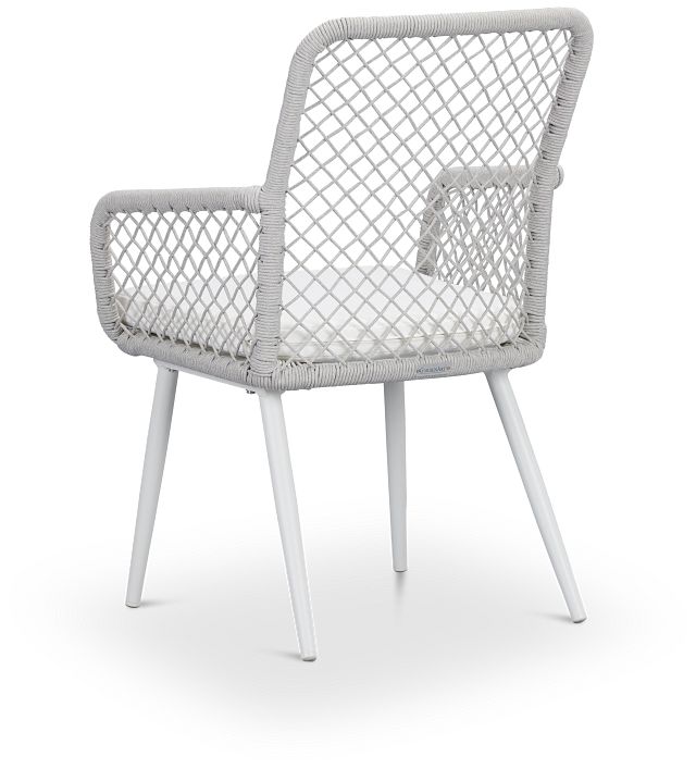 Andes White Woven Side Chair
