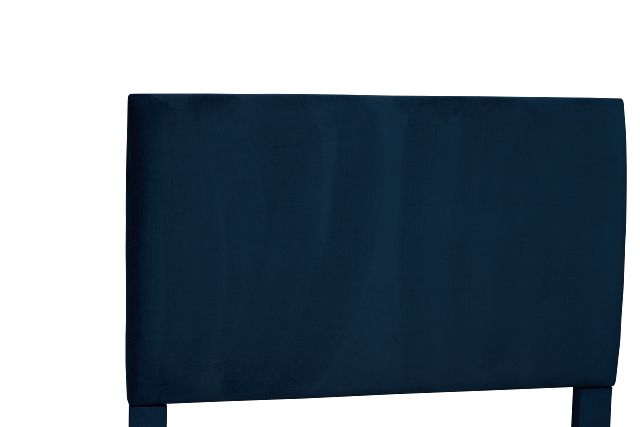 Lucy Dark Blue Uph Platform Bed
