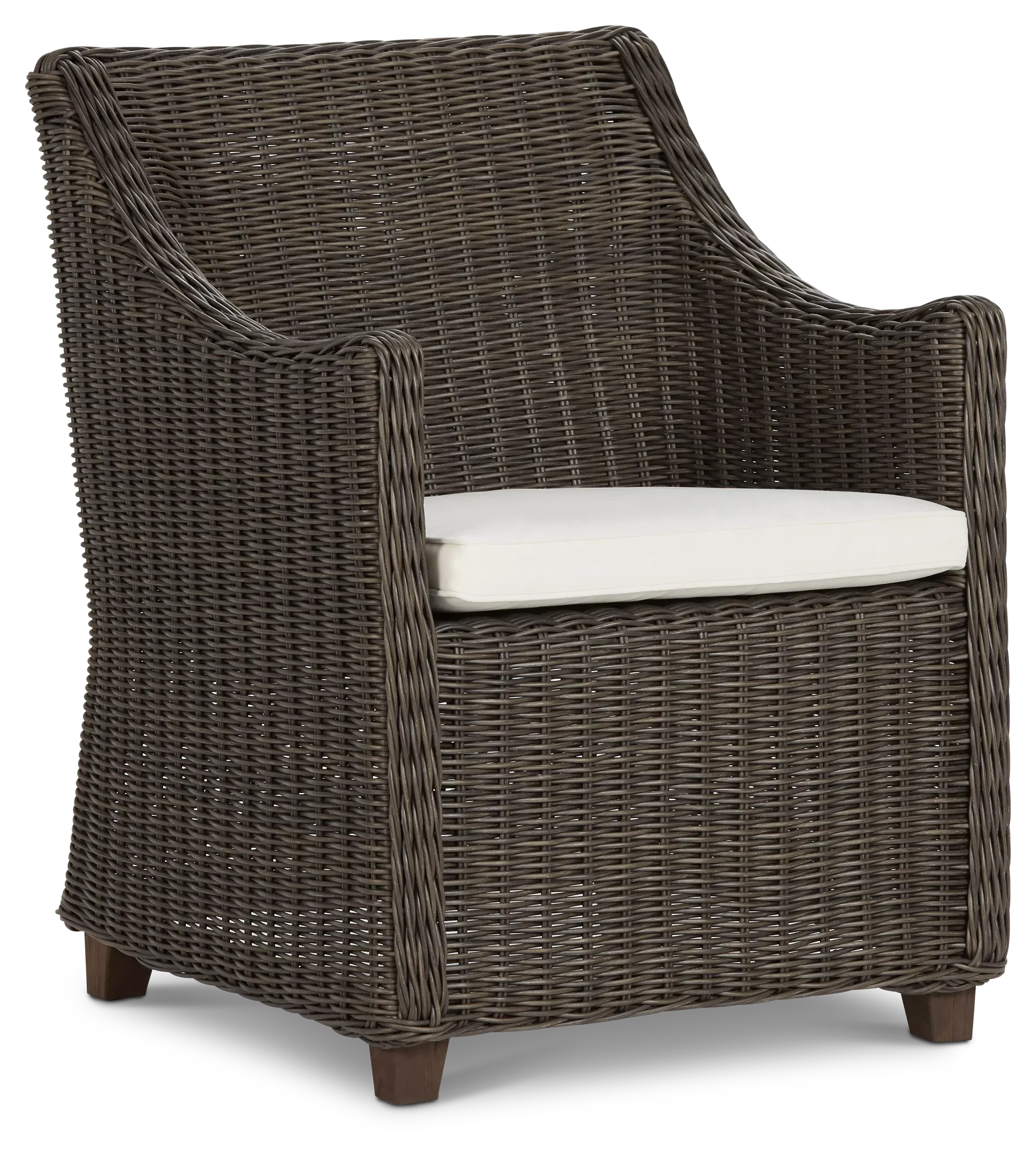 Canyon Gray White Woven Arm Chair